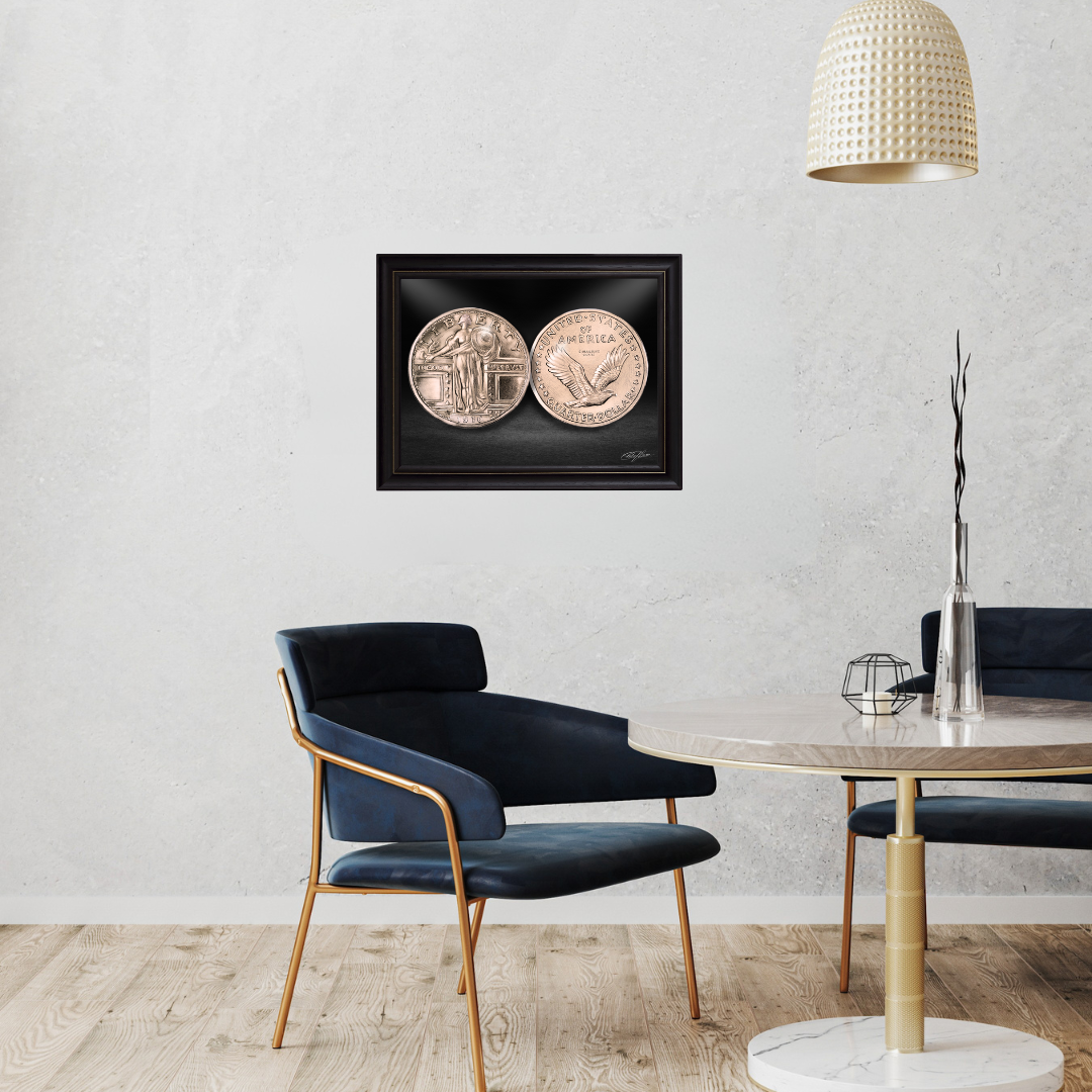 1916 Standing Liberty Quarter Fine Art Print (Hand-Signed by Artist)