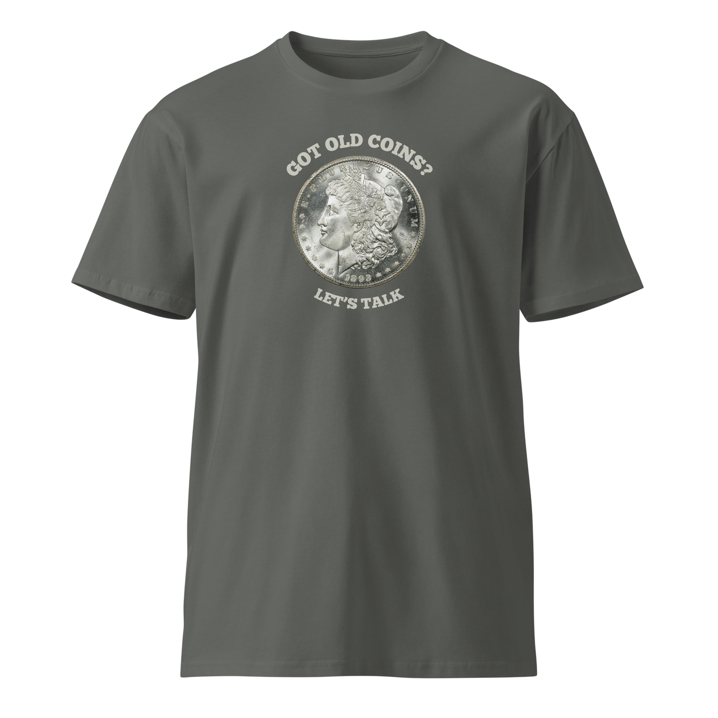 Morgan Silver Dollar - Got Old Coins - Women’s Premium T-Shirt (Front & Back)