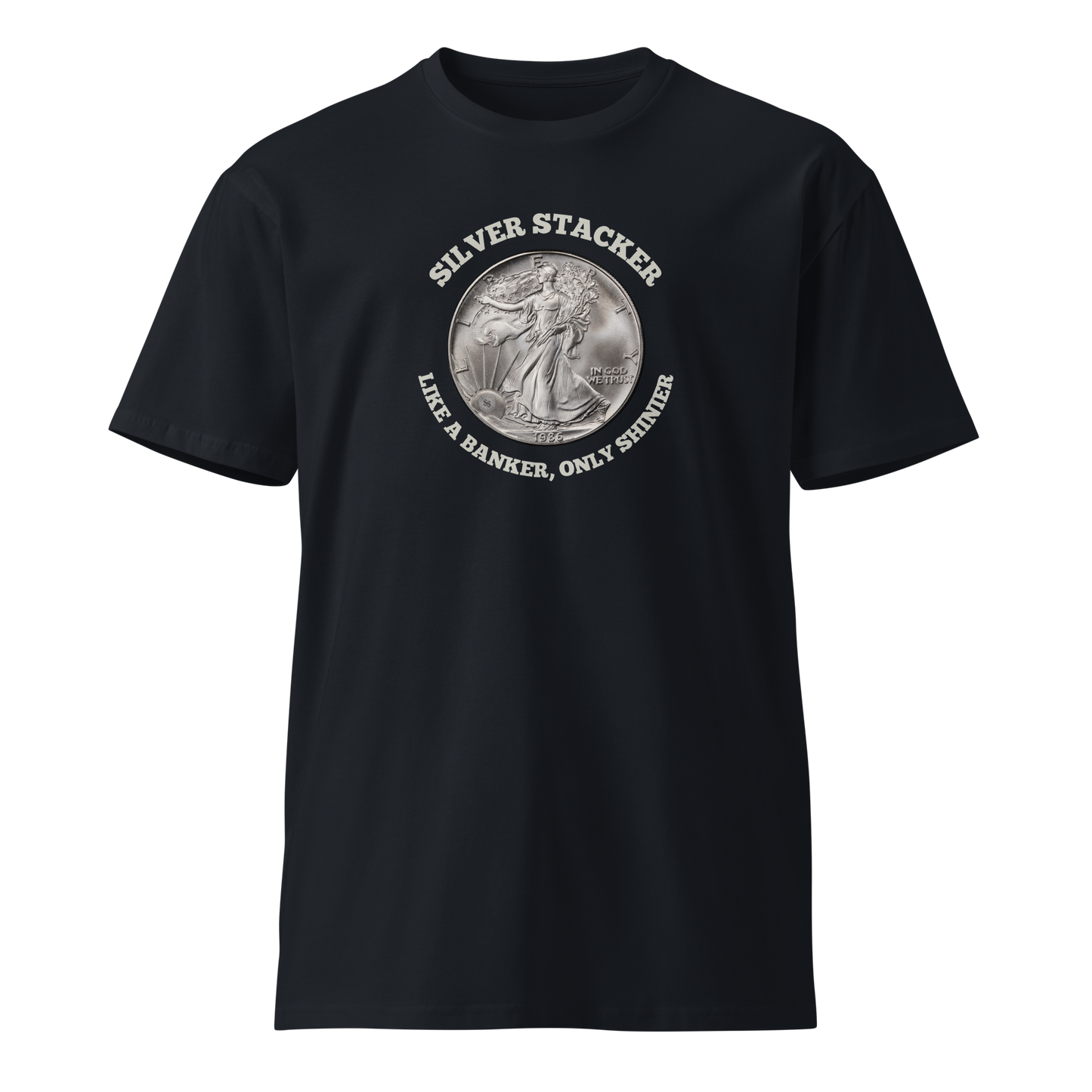 Silver Stacker Banker Women’s Premium T-Shirt