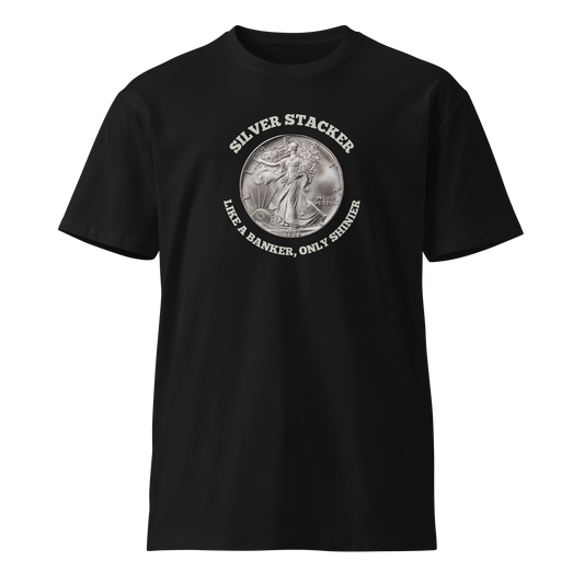 Silver Stacker Banker Women’s Premium T-Shirt
