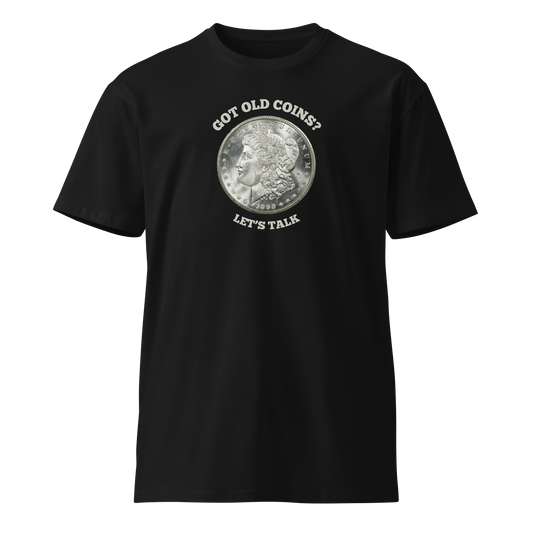 Morgan Silver Dollar - Got Old Coins - Women’s Premium T-Shirt (Front & Back)