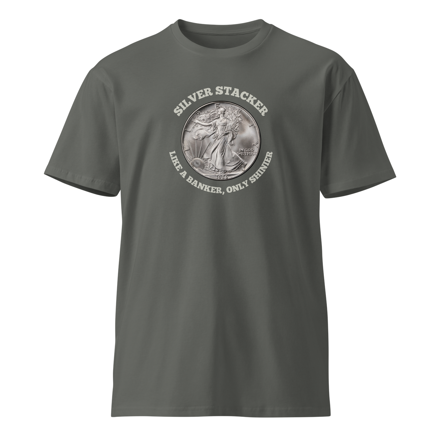 Silver Stacker Banker Women’s Premium T-Shirt
